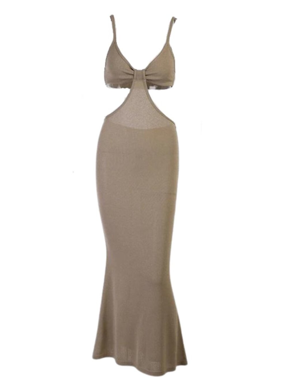 Knitted Cut-Out Maxi Dress